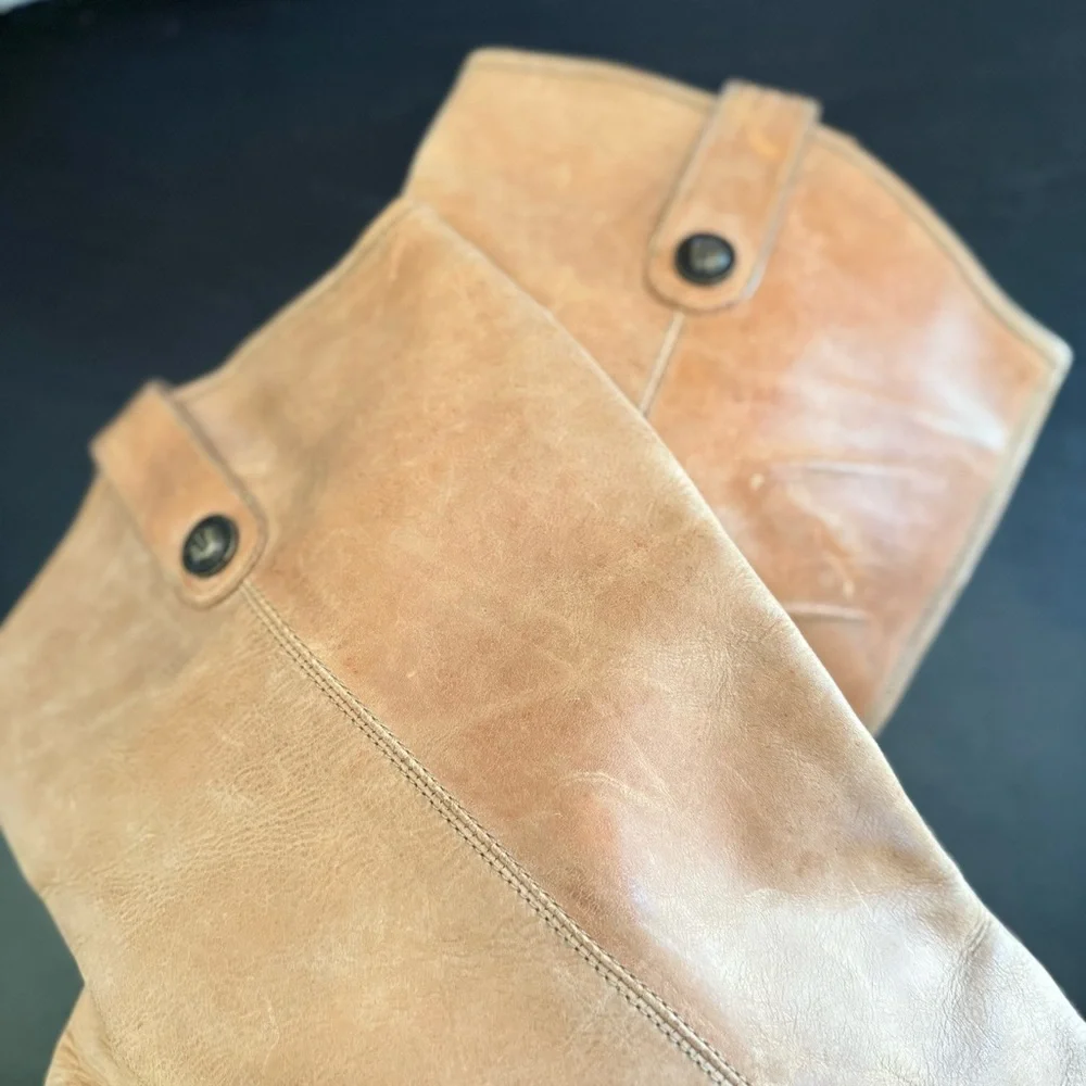 Frye Tan Leather Knee-High Boots - Picture 5 of 10